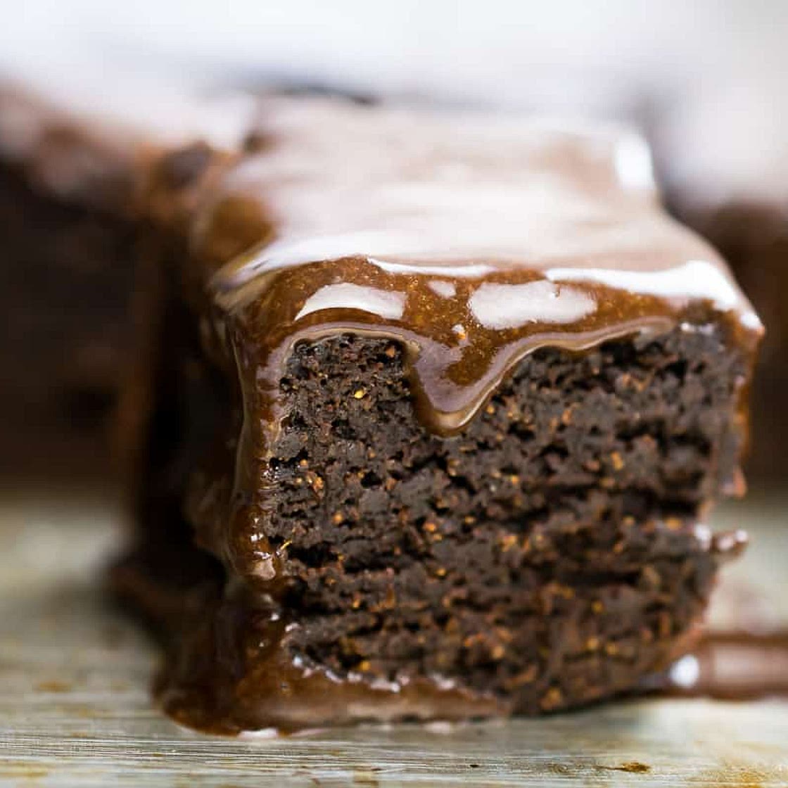 AIP Glazed Brownies (nut free, egg free, dairy free)