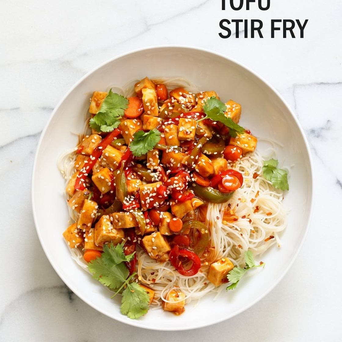 Sticky Ginger Sesame Tofu and Veggies 1 Pot