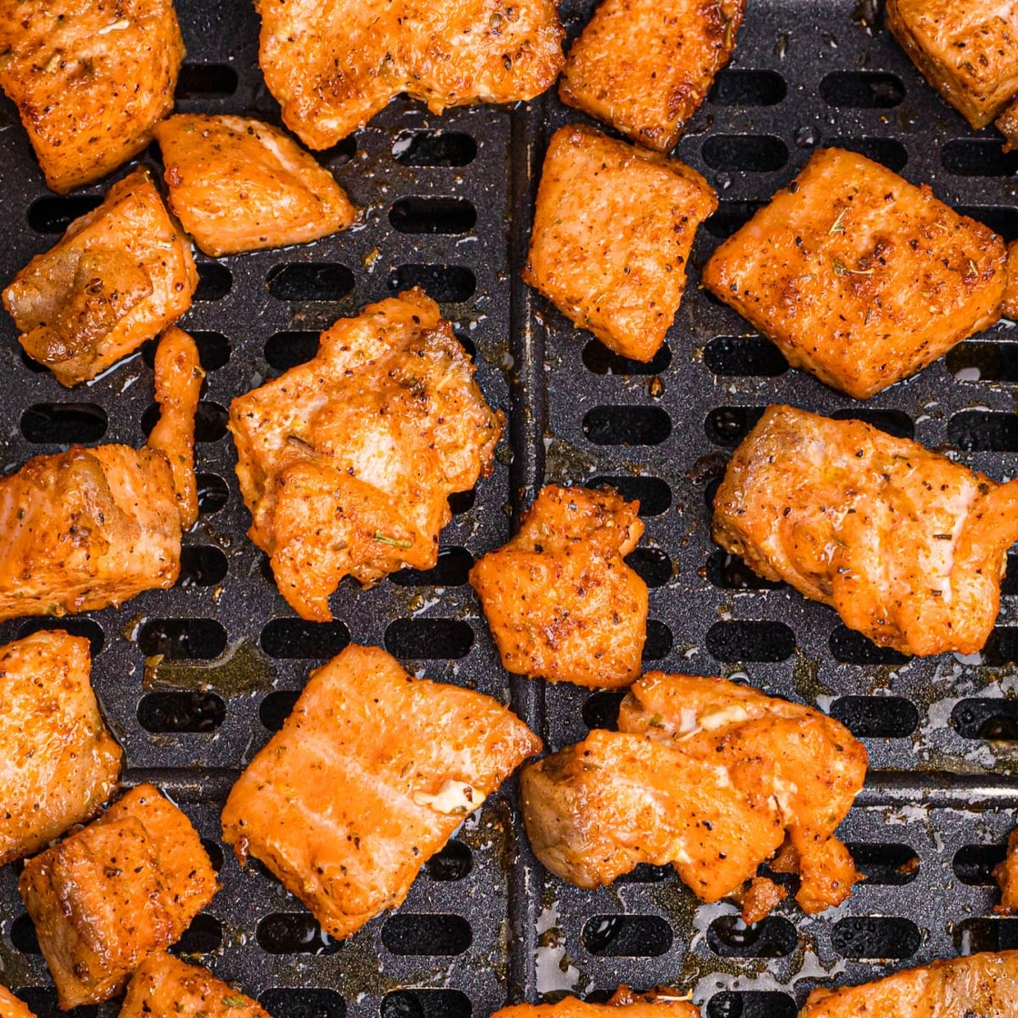 Air Fryer Blackened Salmon Bites