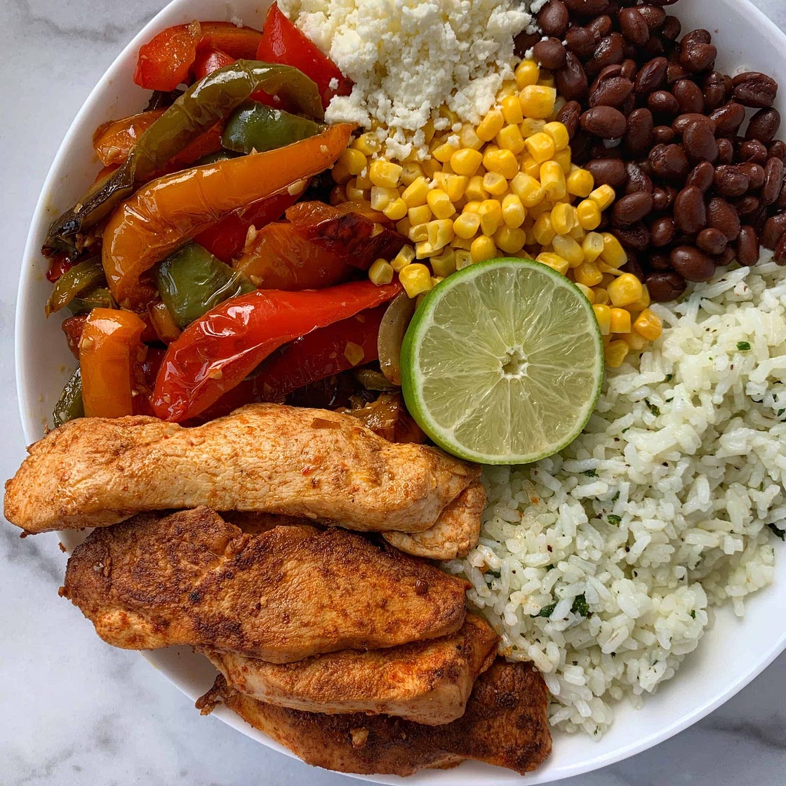 Fajita Chicken Burrito Bowls