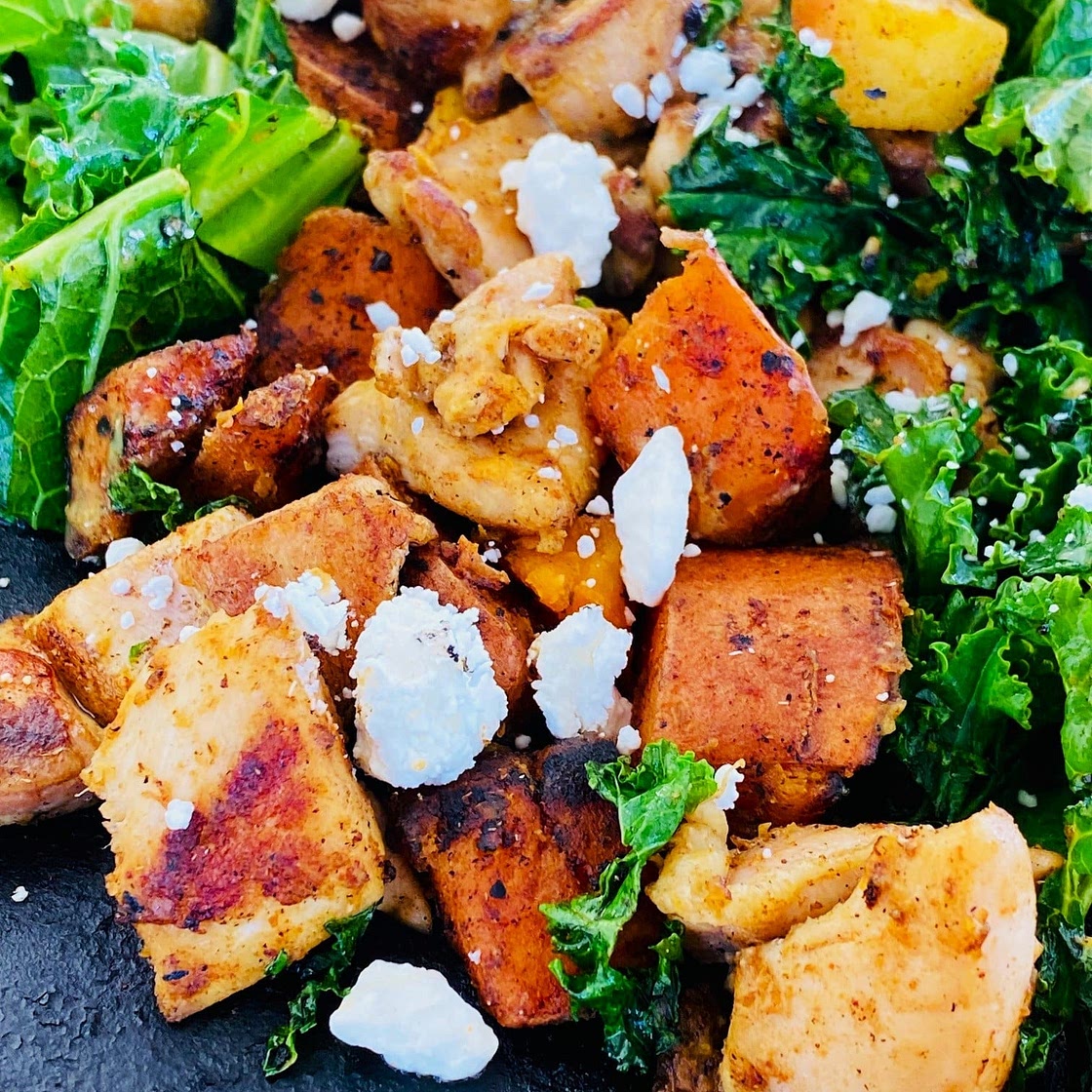 Blackstone Chicken Sweet Potatoes and Apples