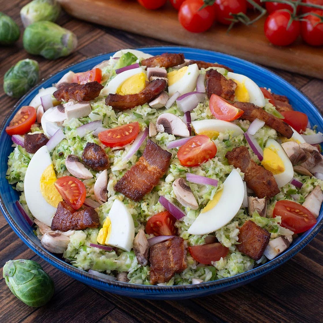 Shaved Brussels Sprouts Salad with Bacon Recipe