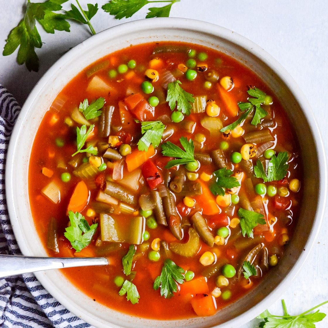 Easy Slow Cooker Vegetable Soup (Dump and Go!)