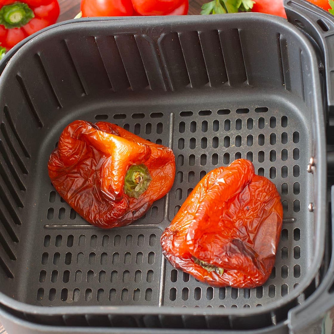 Air Fryer Roasted Red Peppers Recipe