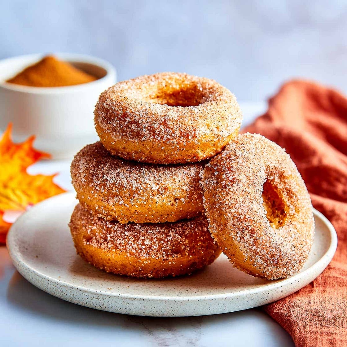 Baked Pumpkin Cottage Cheese Donuts