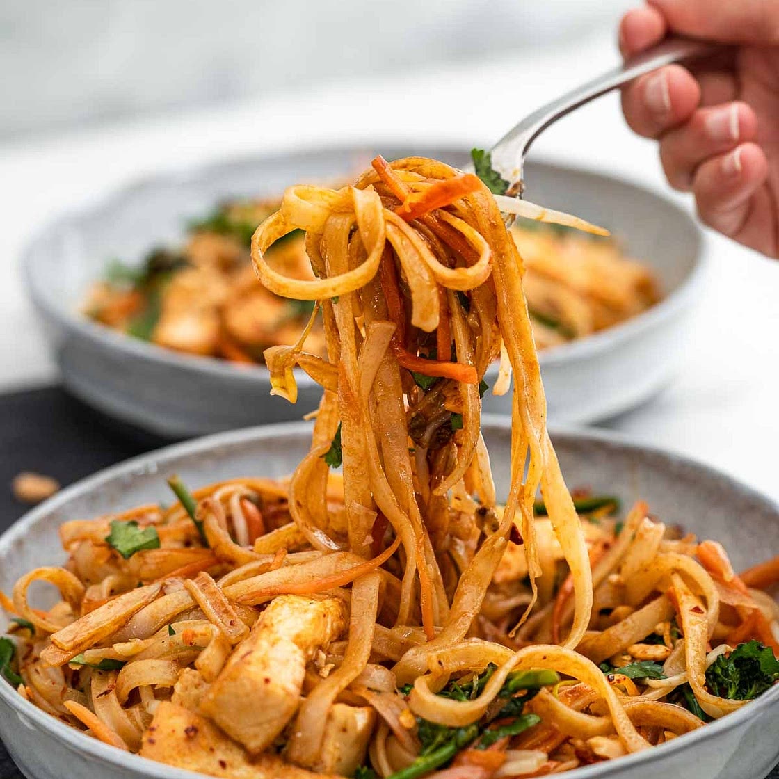 Vegetarian Pad Thai with Tofu