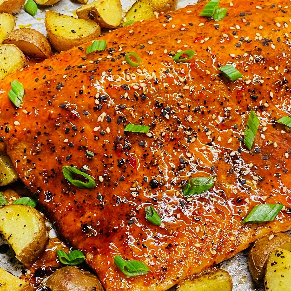 Asian Zing Salmon and Potatoes