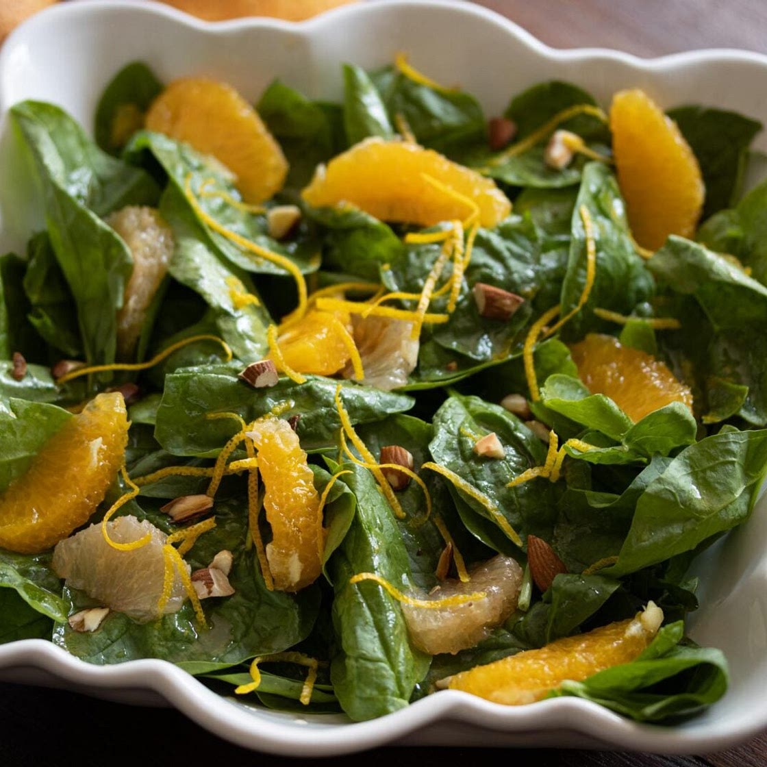 Spinach Salad with Citrus Dressing