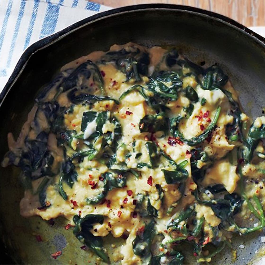 Scrambled Eggs with Spinach & Parmesan