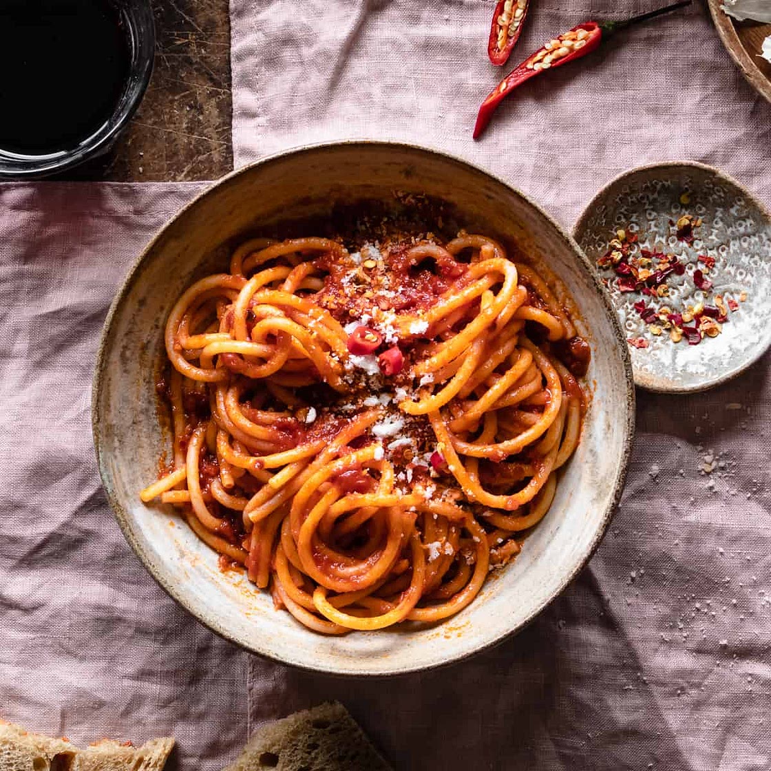 Spaghetti arrabiata