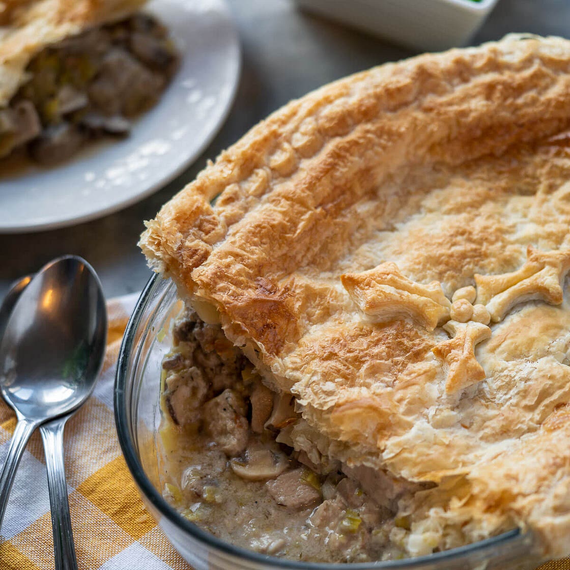 Vegan Leek and Mushroom Pie