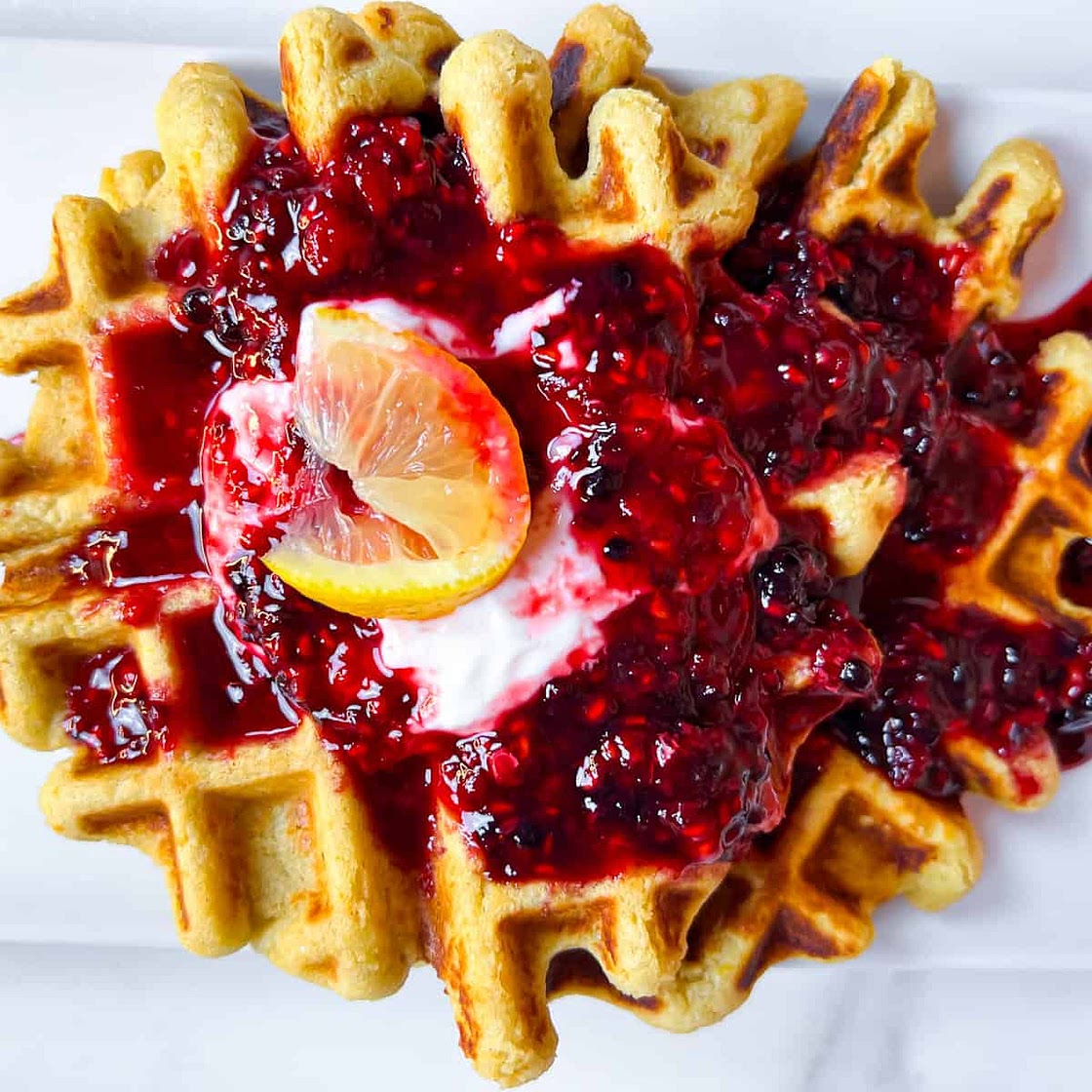 Healthy Oat Flour Waffles