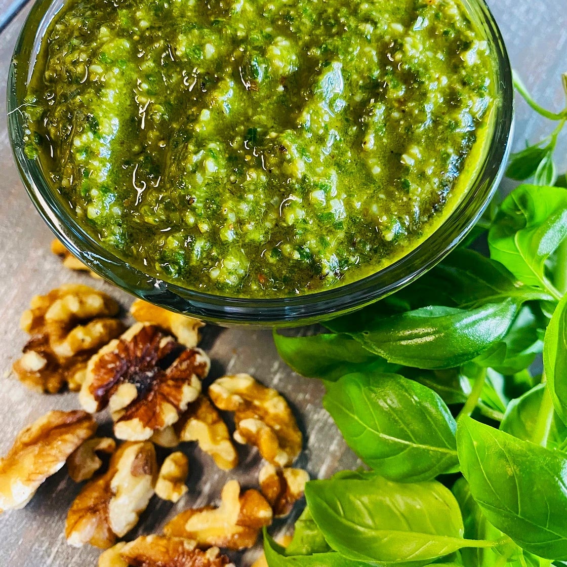 Healthy Basil Walnut Pesto