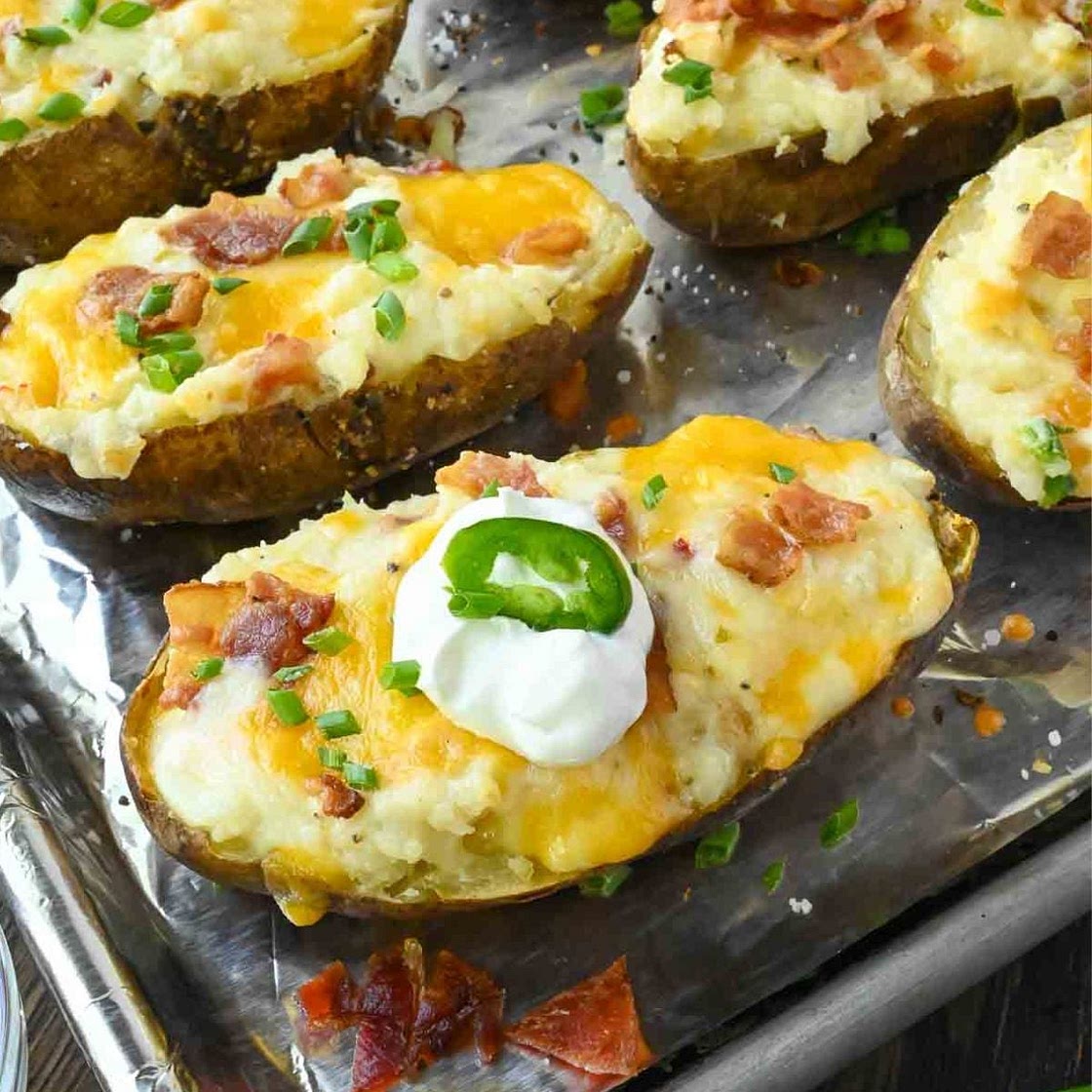Bacon Jalapeno Twice Baked Potatoes