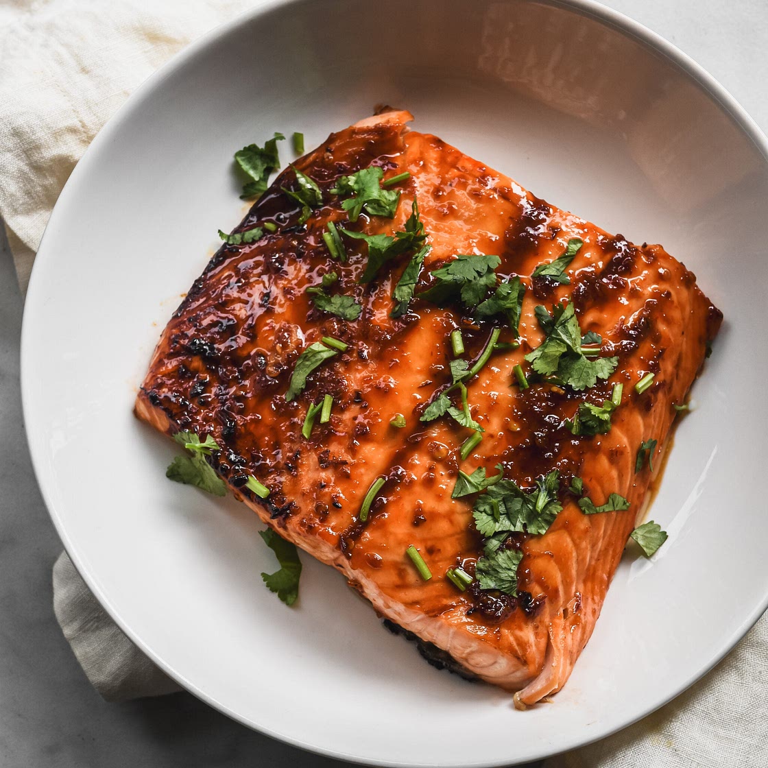 Asian Glazed Spicy Salmon Recipe