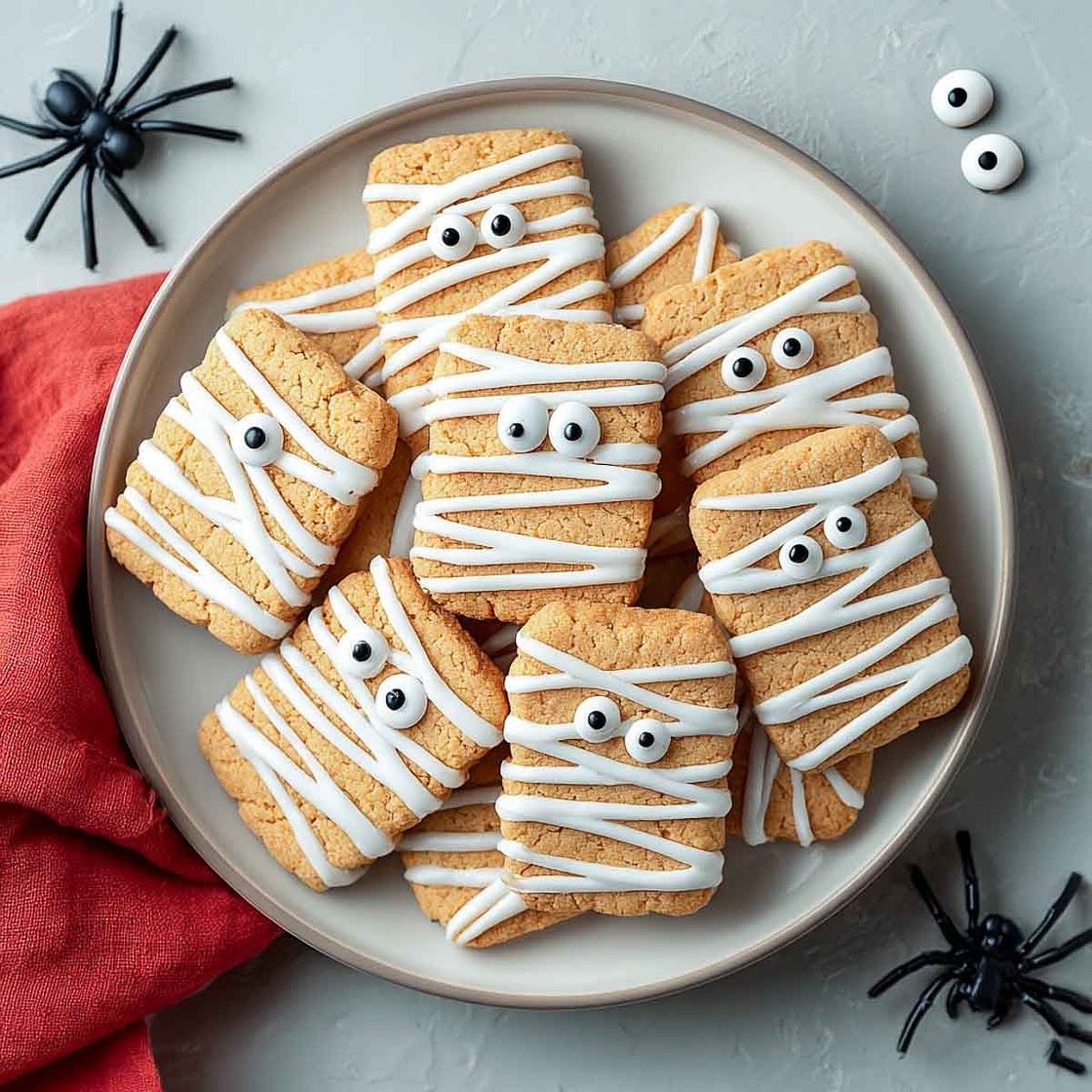 Mummy Halloween Cookies