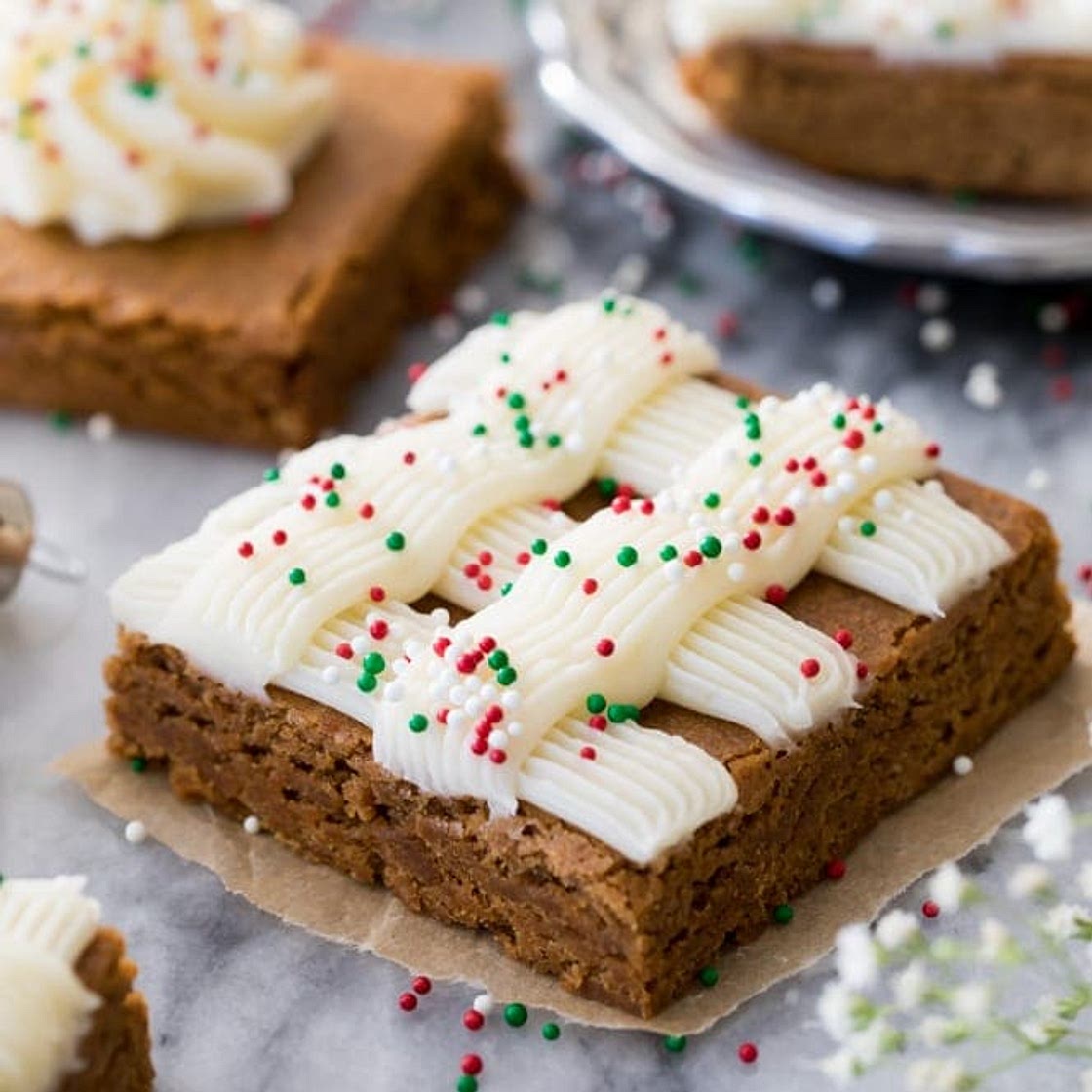 Gingerbread Cookie Bars
