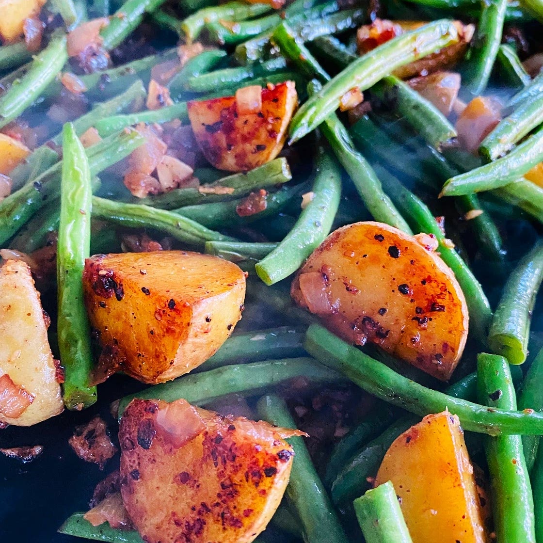 Blackstone Green Beans and Potatoes