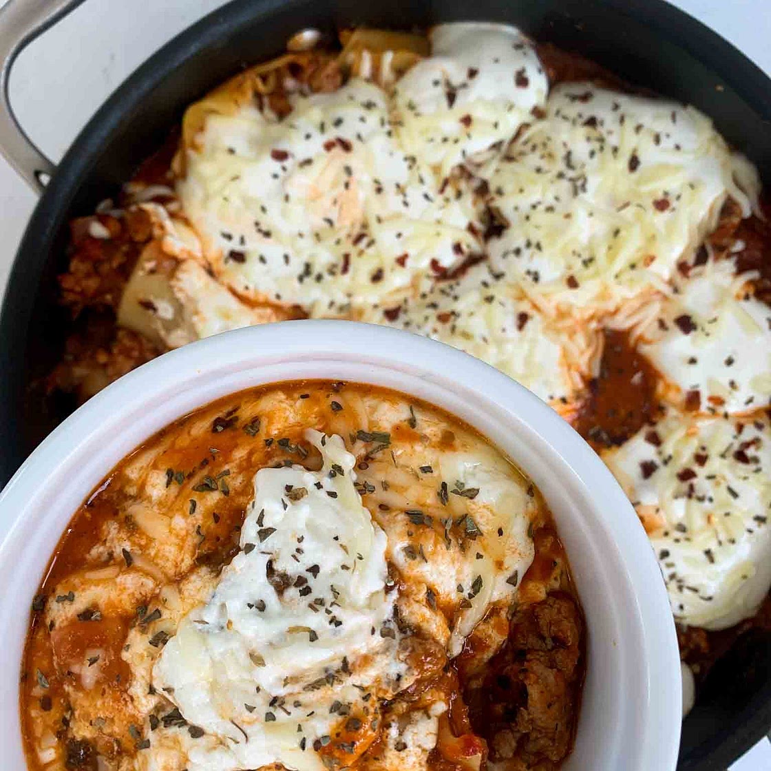 The Best Skillet Lasagna