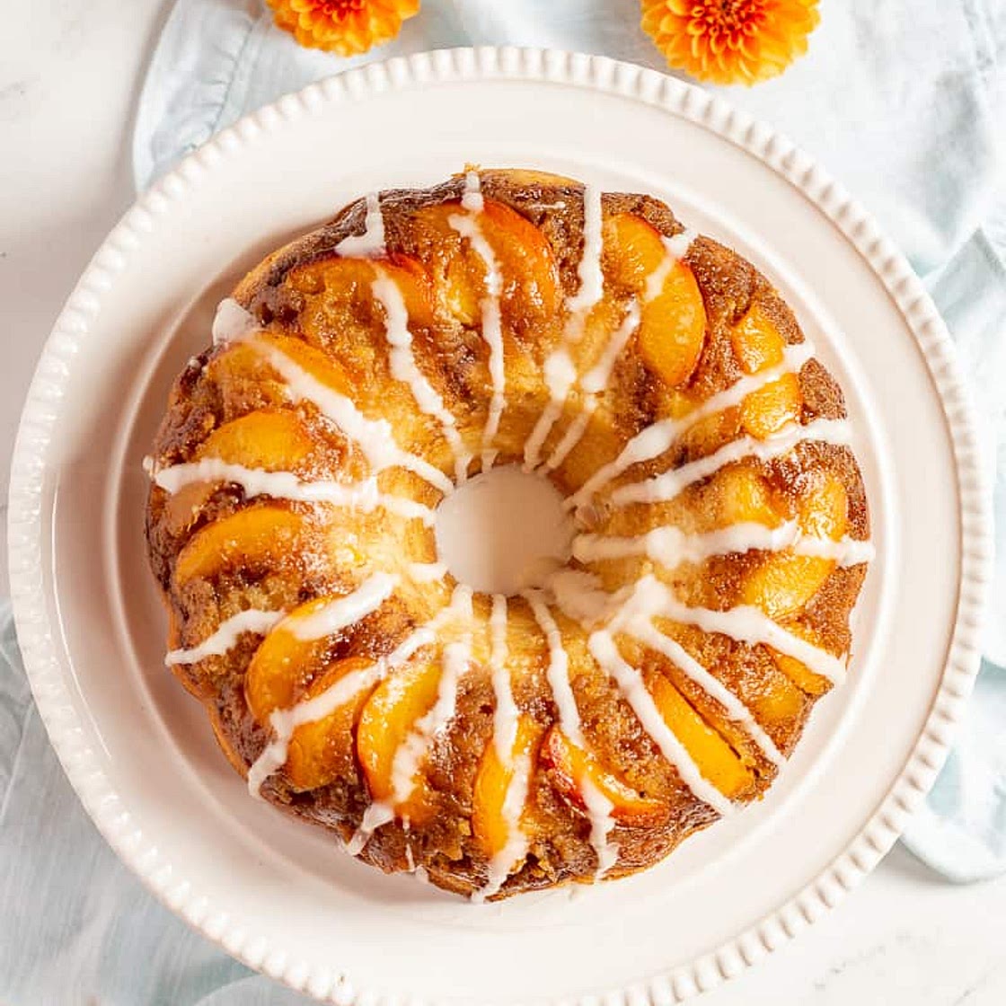 Easy Peach Cobbler Pound Cake Recipe