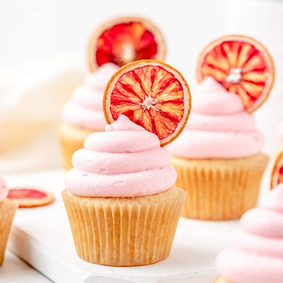 Blood Orange Cardamom Cupcakes