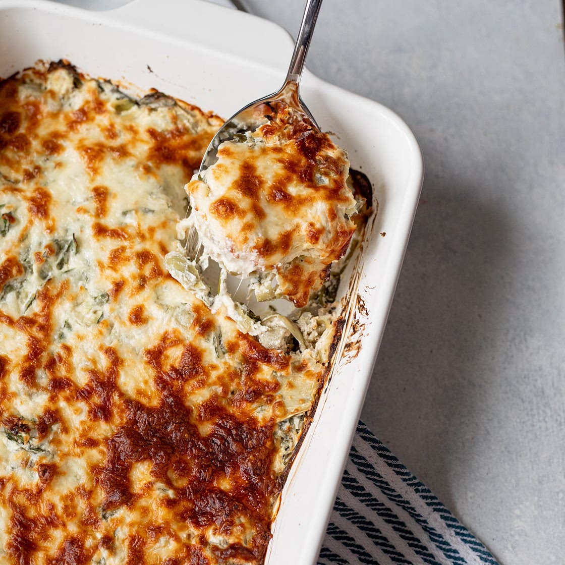 Spinach Artichoke Chicken Casserole (Dump-and-Bake)