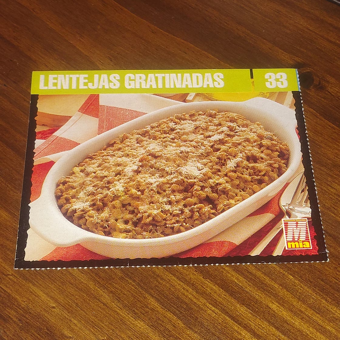 Lentejas gratinadas