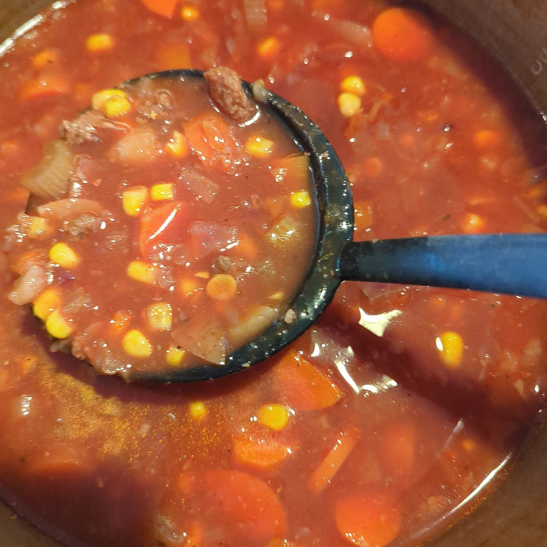 Hamburger vegetable soup