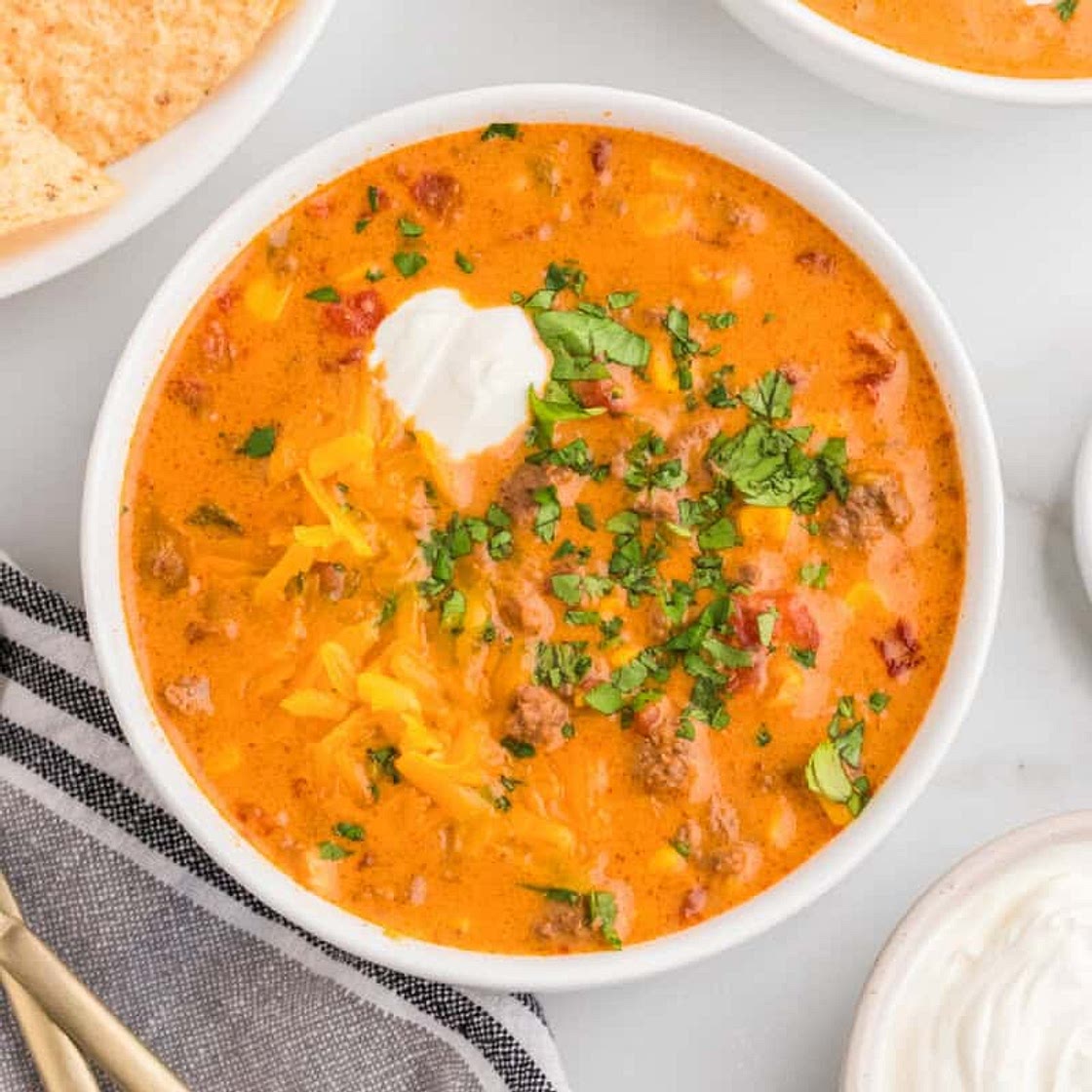 Beef Nacho Soup