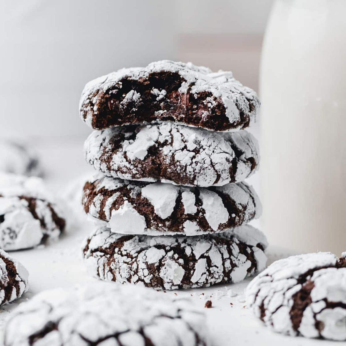 Espresso Chocolate Crinkle Cookies