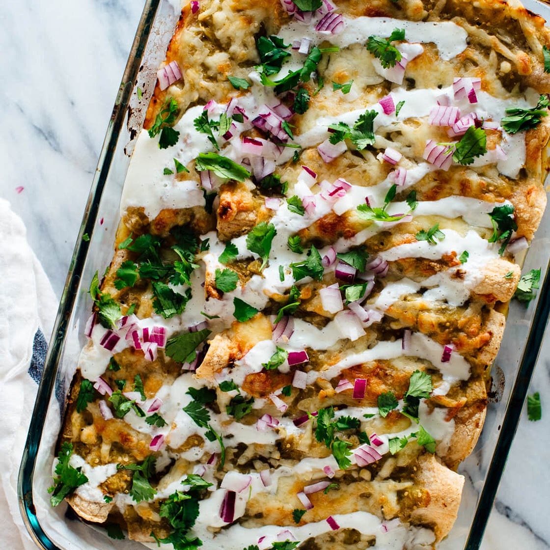 Vegetarian Black Bean Sweet Potato Enchiladas