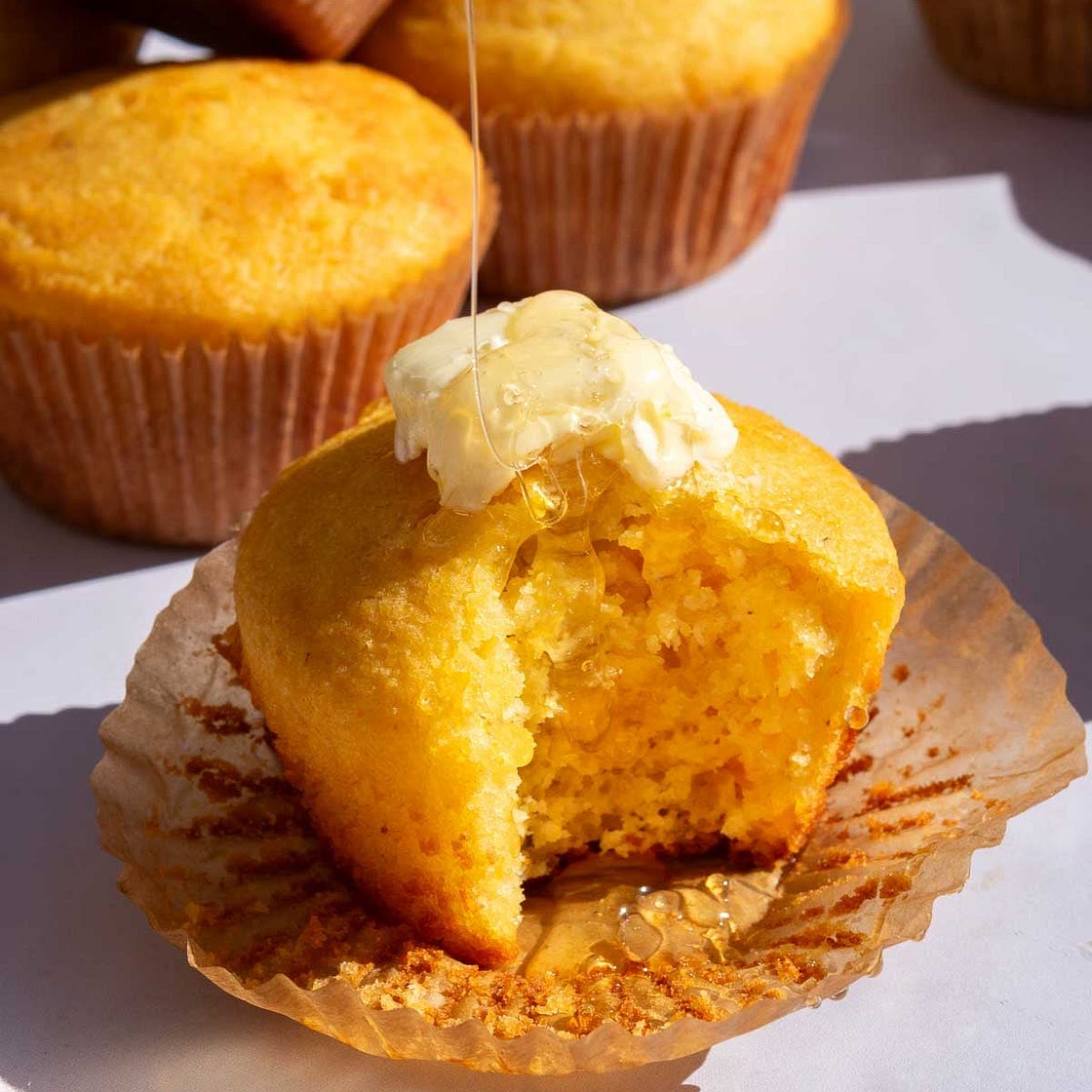 Sourdough Corn Muffins