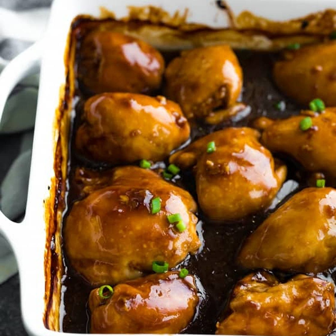 Baked Honey Garlic Chicken Thighs