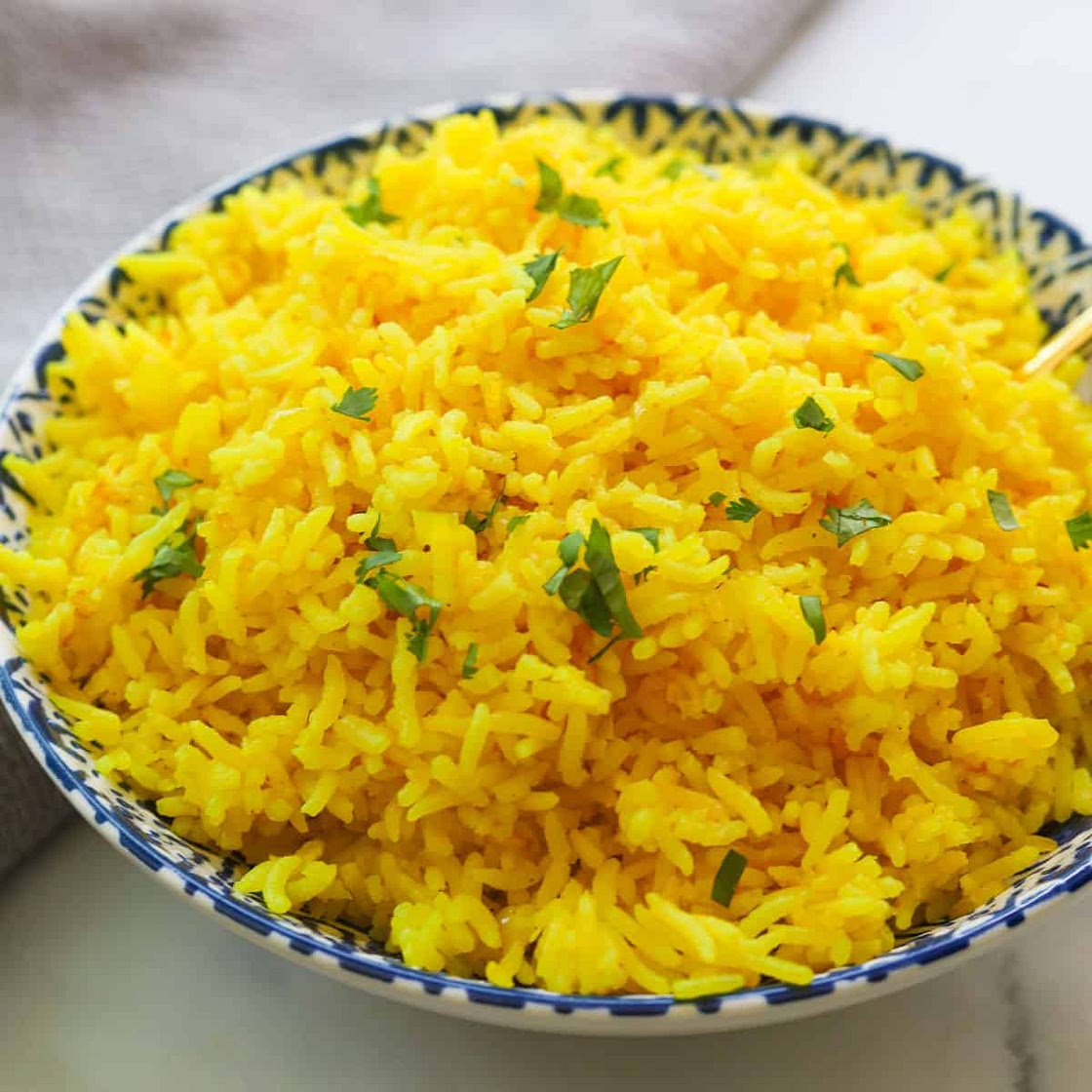 Easy Rice Cooker Turmeric (Yellow) Basmati Rice