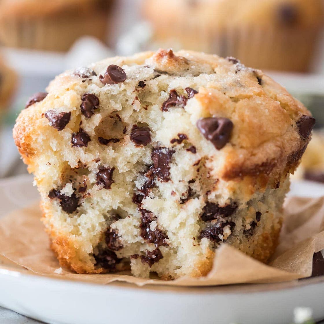 Bakery-Style Chocolate Chip Muffins