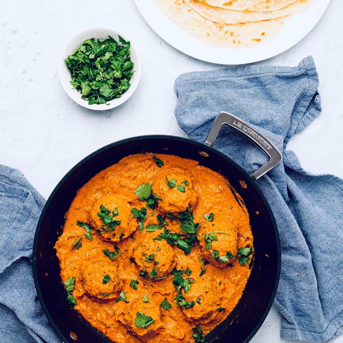 Vegan Malai Kofta (Indian dumplings in Tomato onion curry sauce)