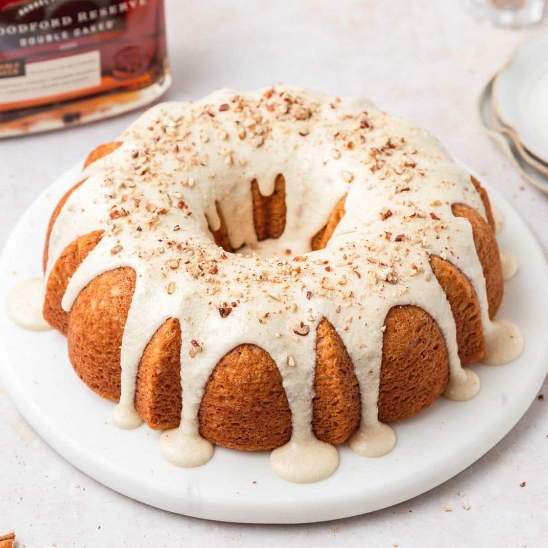 Bourbon Pecan Bundt Cake