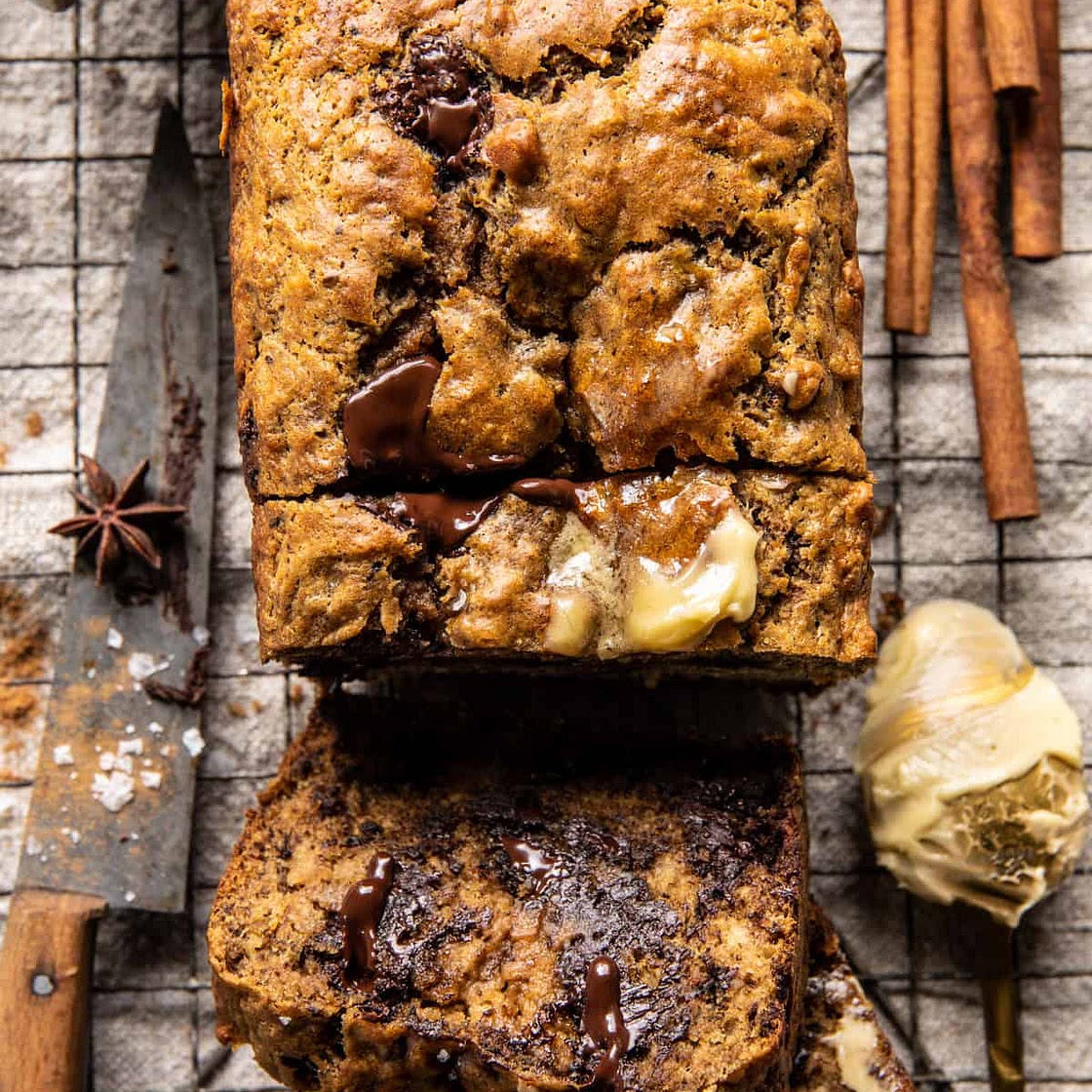 Chocolate Chunk Chai Banana Bread