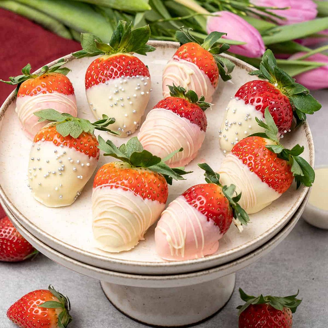 White Chocolate Covered Strawberries