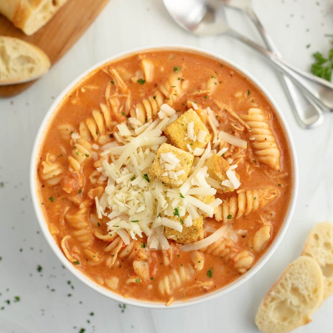Crockpot Chicken Parmesan Soup Recipe