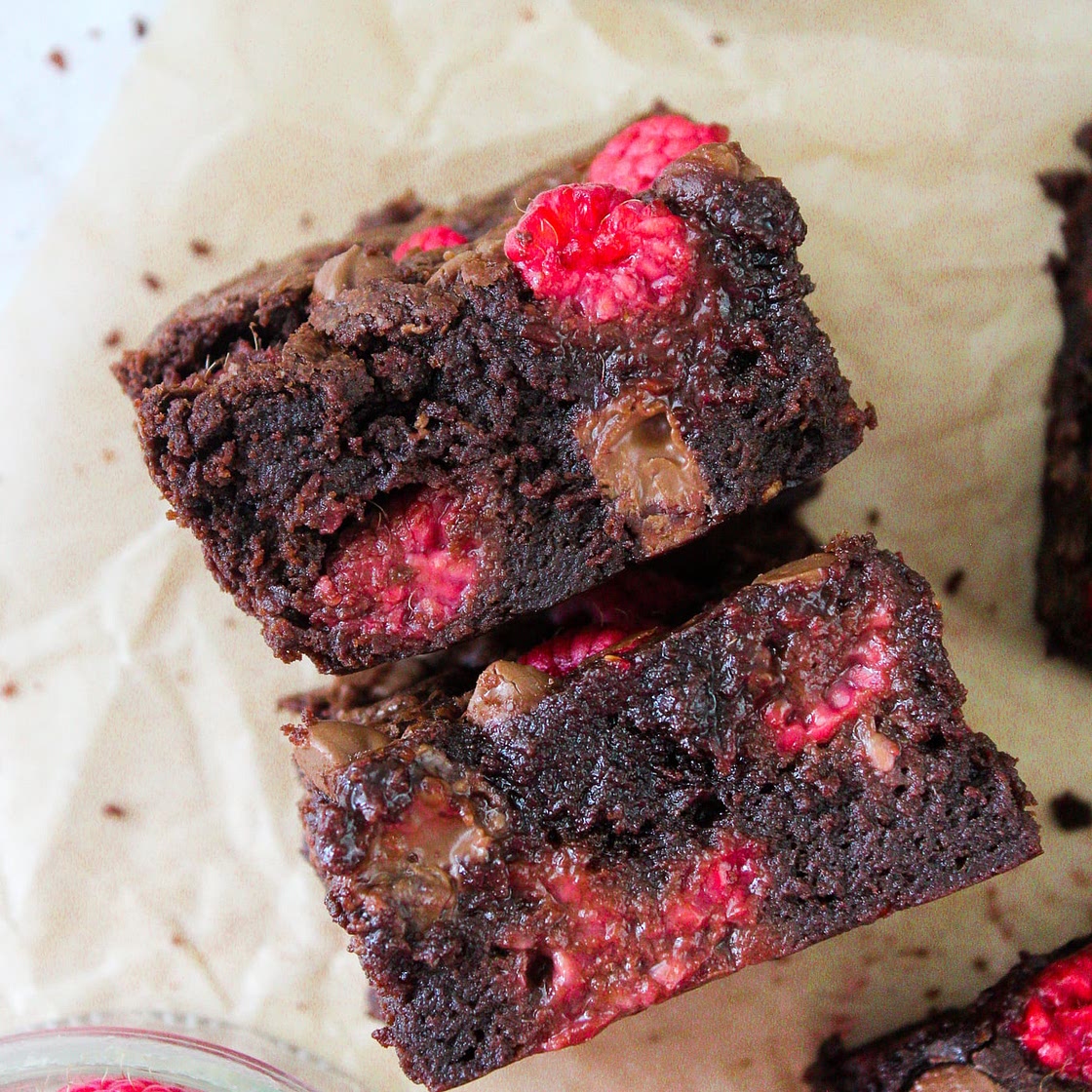 Fudgy Raspberry Brownies