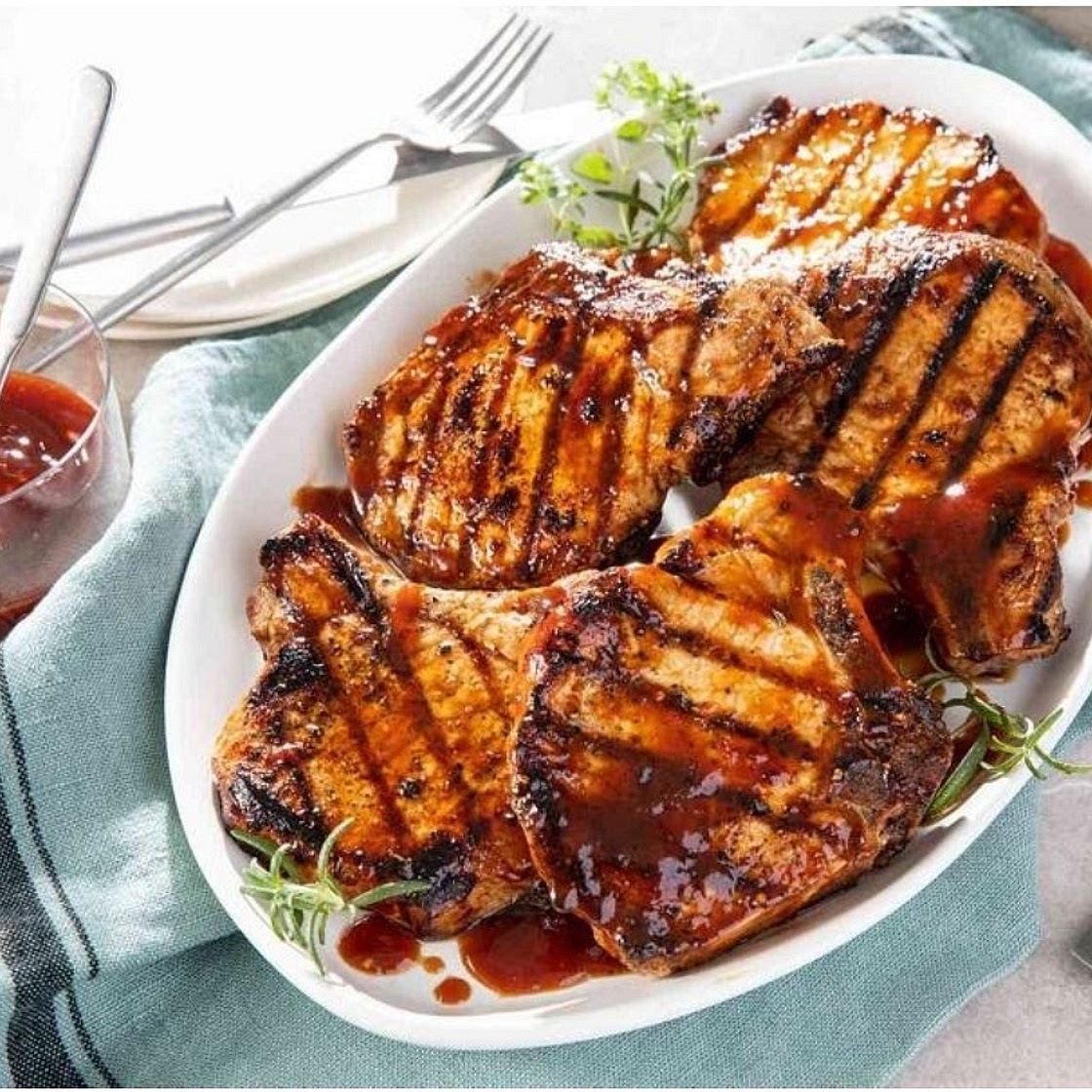 Honey garlic pork chops