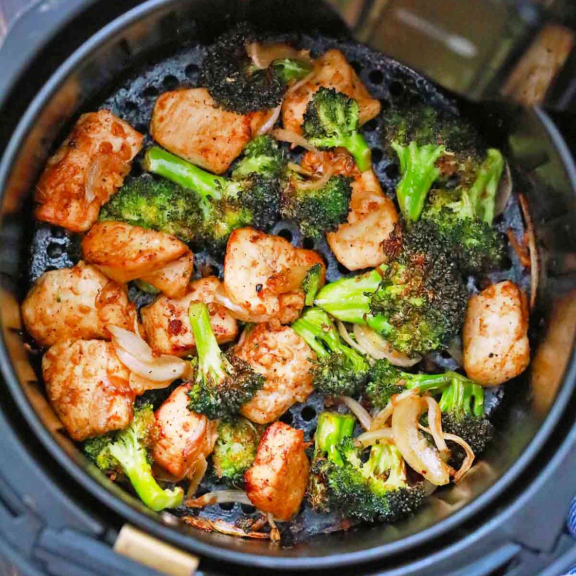 Air Fryer Chicken and Broccoli