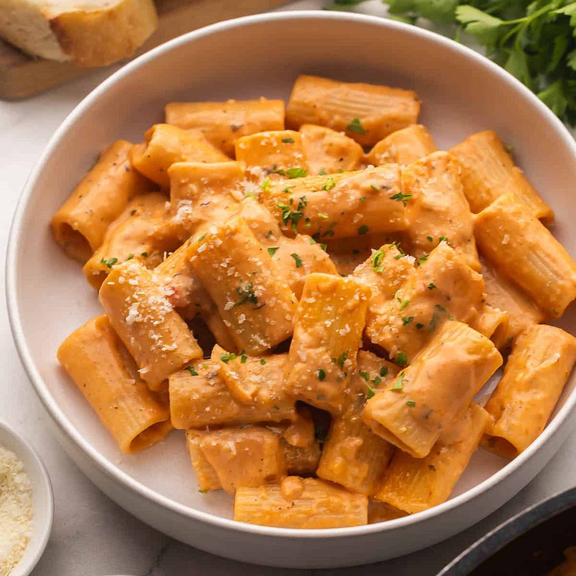 Creamy Tomato Rigatoni Pasta