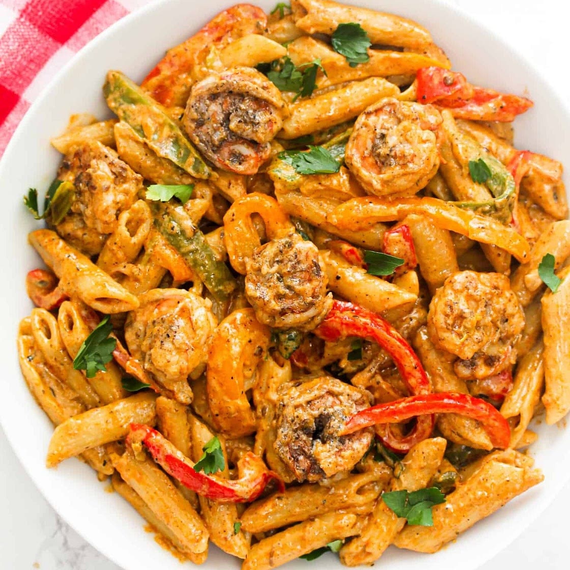 Jamaican Shrimp Rasta Pasta