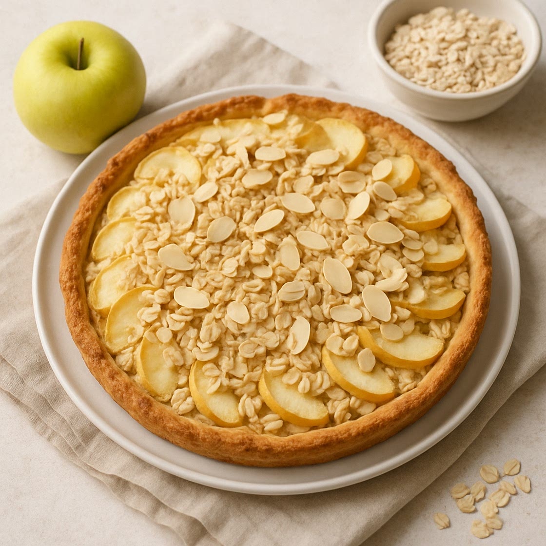 Light Apple Pie with Oats and Almonds