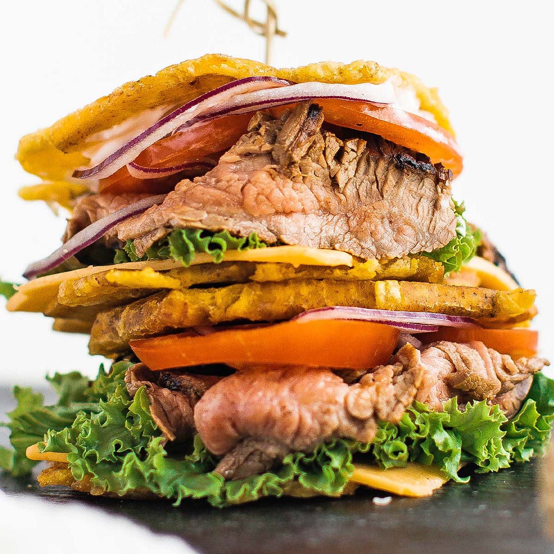 Jibarito Sandwich Recipe with Flank Steak and Aioli