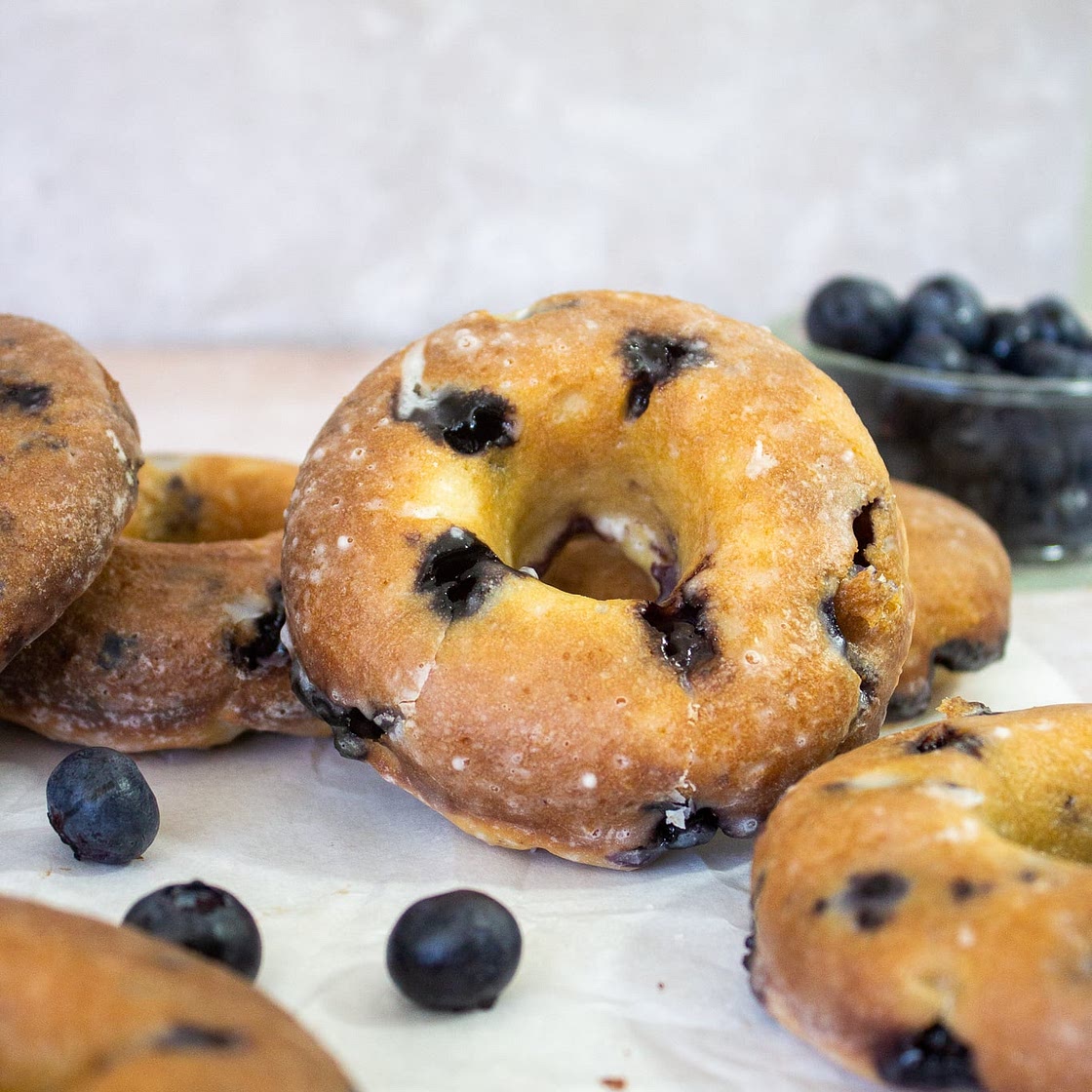 Baked Blueberry Donuts