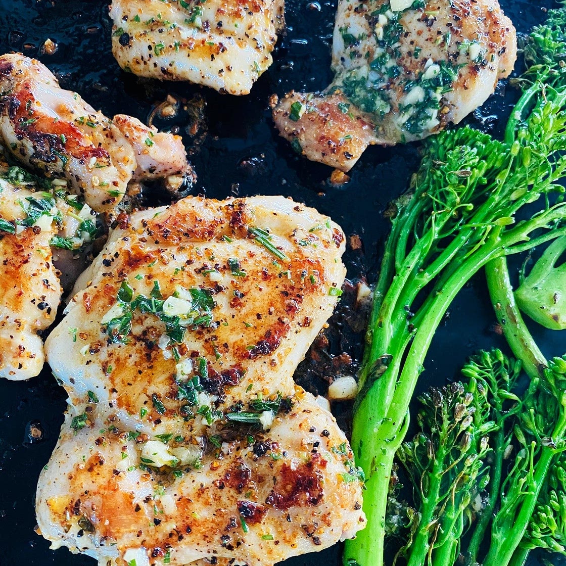 Blackstone Lemon Chicken and Broccolini