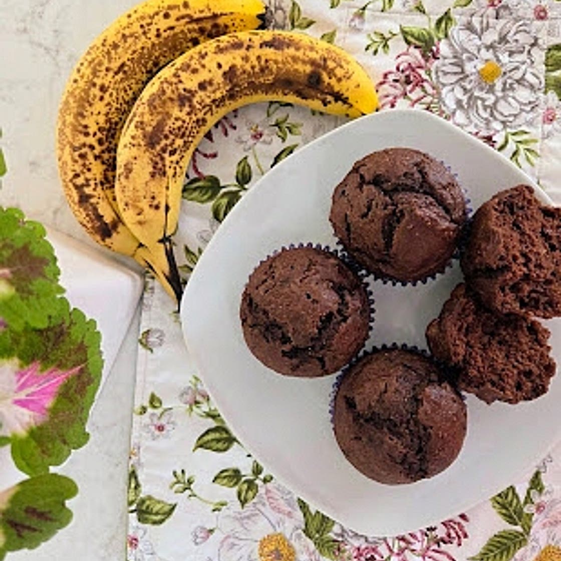 Protein Banana Cocoa Muffins